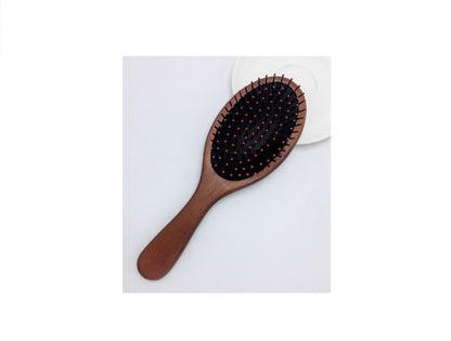 Cepillo Ovalado de Madera Oscura
