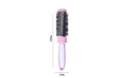 Cepillo Redondo 37mm con Mango Color Rosa con Blanco