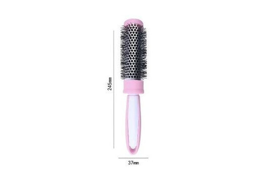 Cepillo Redondo 37mm con Mango Color Rosa con Blanco