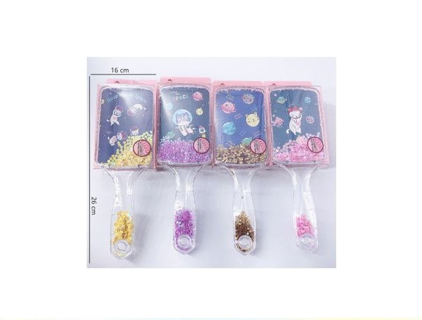 Cepillo con Glitter Encapsulado Gatos