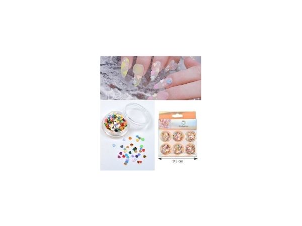 Decoración Uñas Postizas Multicolores