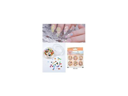 Decoración Uñas Postizas Multicolores