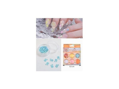 Decoración para Uñas Postizas 6 Colores.