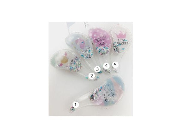 Cepillo Transparente con Glitter Encapsulado