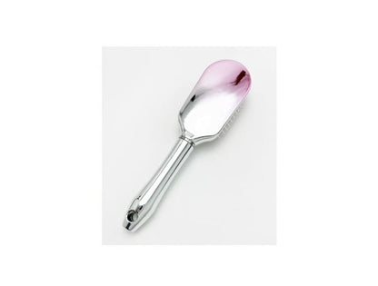 Cepillo Semi Ovalado Color Plateado Degradado Rosa.
