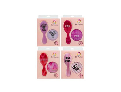 Cepillo Circular  y Espejo Pink