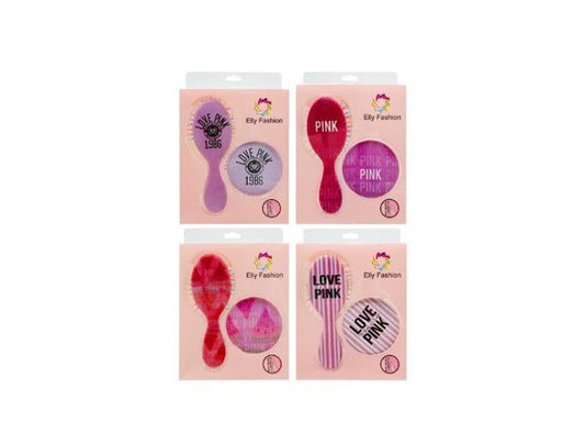 Cepillo Circular  y Espejo Pink