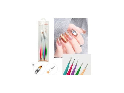 Kit de Pinceles Duo para Decoración de Uñas